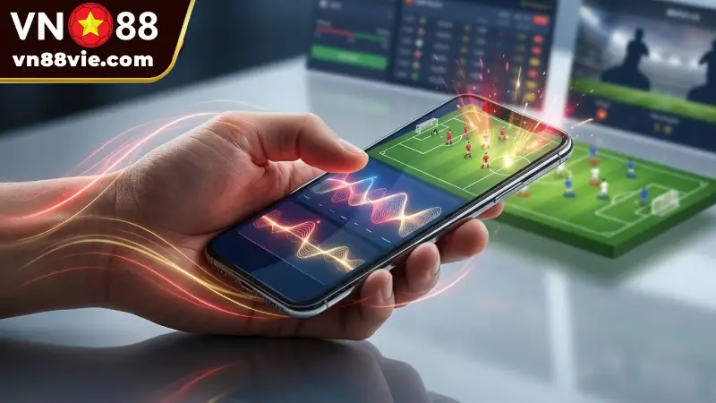 Thể Thao Saba VN88 - Bí kíp đánh rung thắng lớn chuẩn 2026 Biểu đồ sóng 'rung' song song với trận đấu bóng đá, được phân tích bằng công nghệ 3D trên Saba Sports VN88