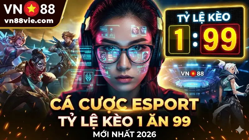 Cá Cược Esport VN88 - Tỷ Lệ Kèo 1 Ăn 99 Mới Nhất 2026
