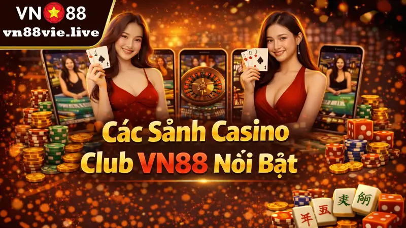Casino Club VN88 - Casino Trực Tuyến Chơi Thật - Thắng Thật Các Sảnh Casino Club VN88 Nổi Bật