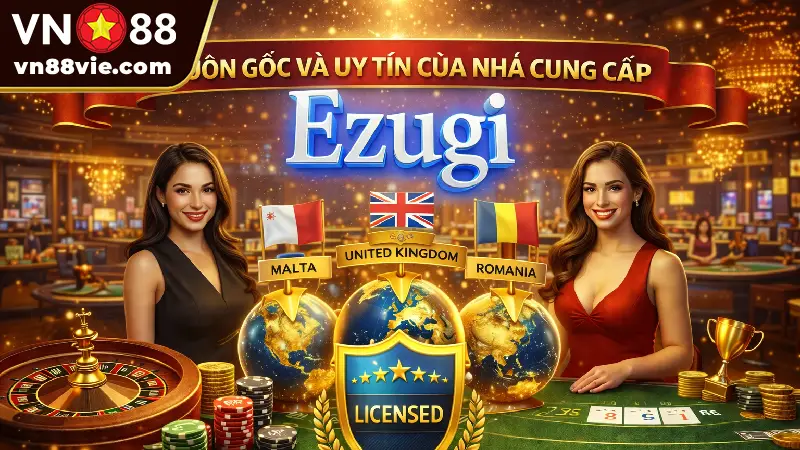 Nguồn gốc và uy tín của nhà cung cấp Ezugi