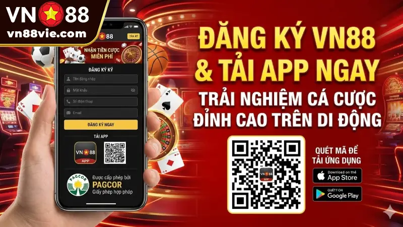 Biểu mẫu đăng ký và tải app VN88 trên điện thoại di động
