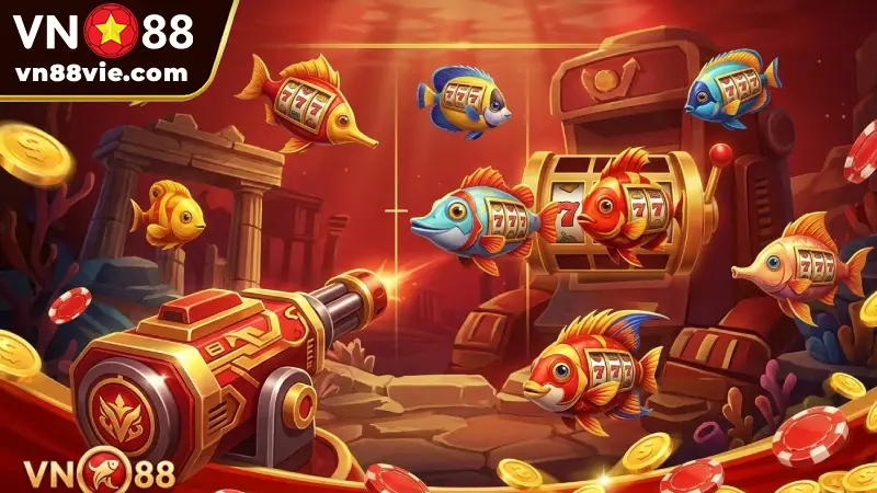 Chơi bắn cá xèng VN88 - Tuyệt chiêu săn Boss nổ hũ Chơi bắn cá Xèng VN88 Đồ họa độc đáo, May mắn bùng nổ