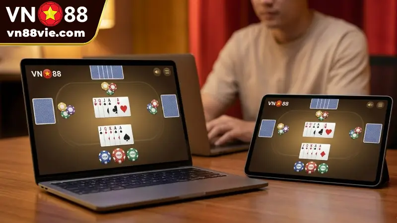Chơi game bài VN88 đa nền tảng từ PC đến Mobile