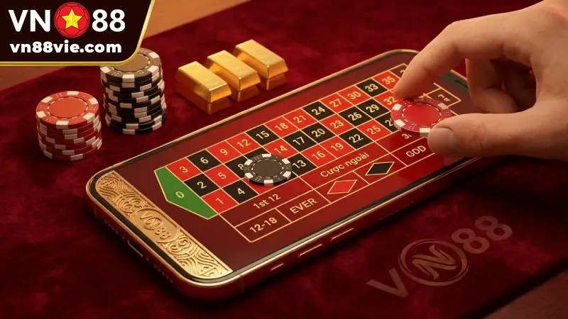 Roulette VN88 - Chọn Bàn Châu Âu và Mẹo Tránh Bẫy Cược Đọc Vị Roulette Trên App VN88 Né Bẫy Khôn Ngoan, Chốt Lãi An Toàn