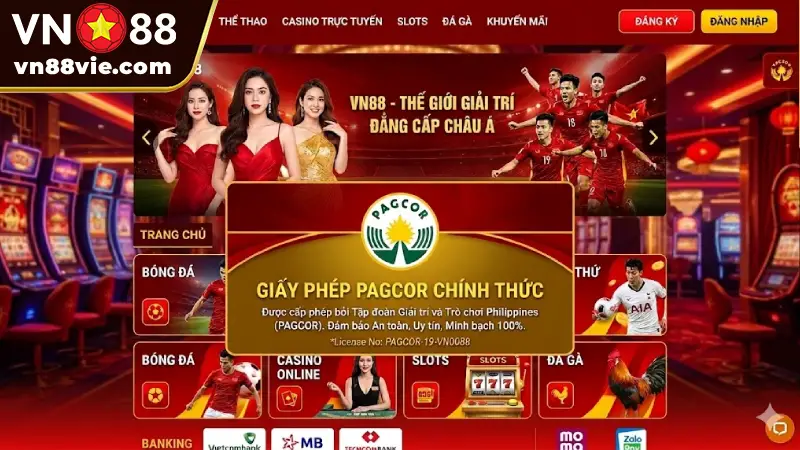 Nhà cái VN88 hợp pháp được PAGCOR cấp phép 2026