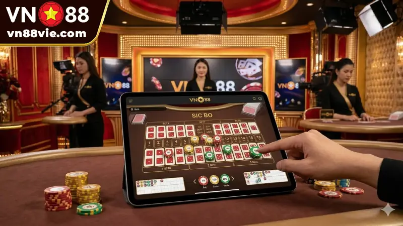 Tương tác mượt mà và đa dạng trò chơi Live Casino tại VN88