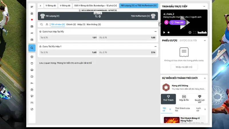 Sảnh Thể Thao VN88 Đỉnh Cao Bắt Vị & Phân Tích Kèo Odds Châu Á